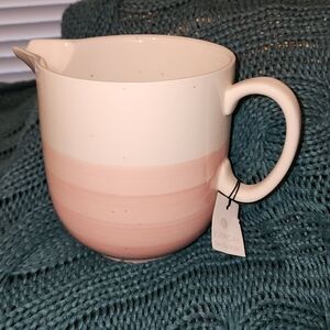Boston Warehouse Pink and Cream Pitcher